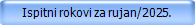 Ispitni rokovi za rujan/2025.