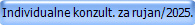 Individualne konzult. za rujan/2025.